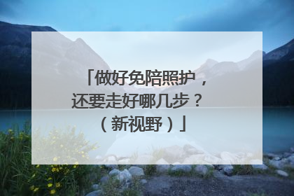 做好免陪照护，还要走好哪几步？（新视野）