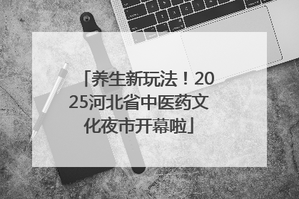 养生新玩法！2025河北省中医药文化夜市开幕啦