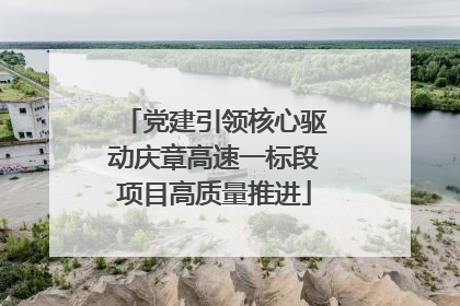 党建引领核心驱动庆章高速一标段项目高质量推进