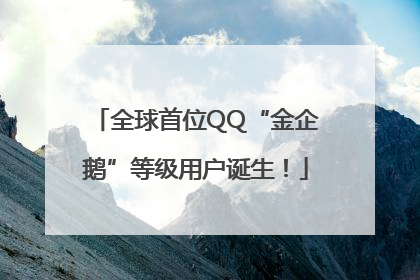 全球首位QQ“金企鹅”等级用户诞生！