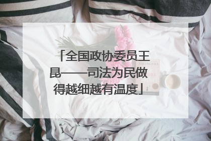 全国政协委员王昆——司法为民做得越细越有温度