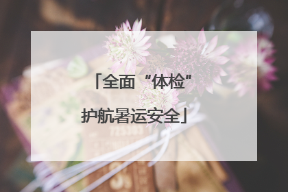 全面“体检”护航暑运安全
