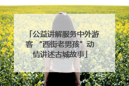 公益讲解服务中外游客 “西街老男孩”动情讲述古城故事