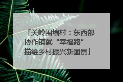 关岭围墙村：东西部协作铺就“幸福路” 描绘乡村振兴新图景