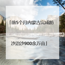 前5个月内蒙古完成防沙治沙900余万亩