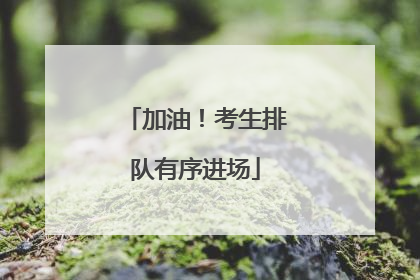 加油！考生排队有序进场