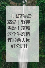 北京号最精彩｜野趣盎然！京城这个生态桥连通两大网红公园