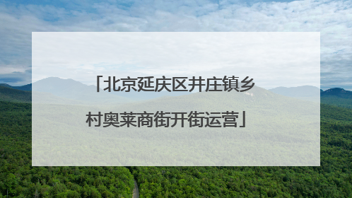 北京延庆区井庄镇乡村奥莱商街开街运营