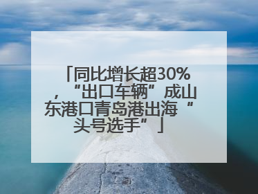 同比增长超30%，“出口车辆”成山东港口青岛港出海“头号选手”