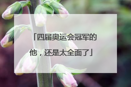 四届奥运会冠军的他，还是太全面了