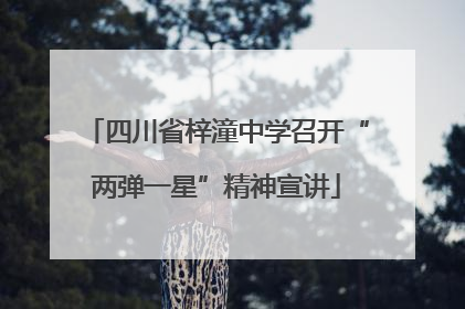 四川省梓潼中学召开“两弹一星”精神宣讲