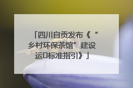 四川自贡发布《“乡村环保茶馆”建设运⾏标准指引》