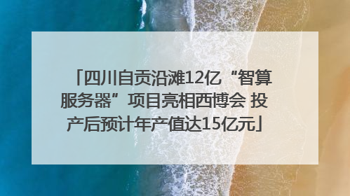 四川自贡沿滩12亿“智算服务器”项目亮相西博会 投产后预计年产值达15亿元