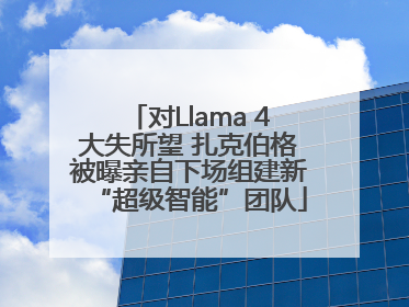 对Llama 4大失所望 扎克伯格被曝亲自下场组建新“超级智能”团队