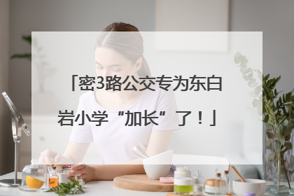 密3路公交专为东白岩小学“加长”了！