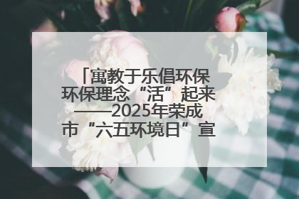寓教于乐倡环保 环保理念“活”起来——2025年荣成市“六五环境日”宣传活动圆满举行