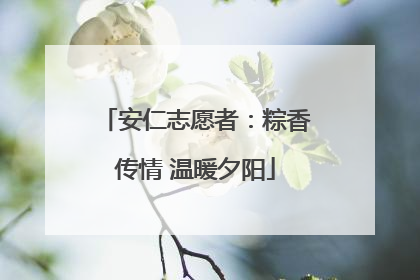 安仁志愿者：粽香传情 温暖夕阳