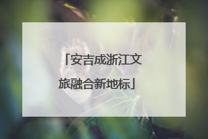 安吉成浙江文旅融合新地标