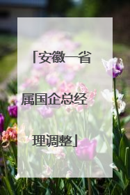 安徽一省属国企总经理调整