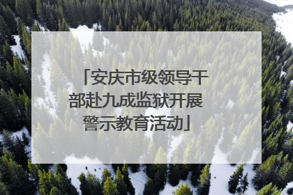 安庆市级领导干部赴九成监狱开展警示教育活动