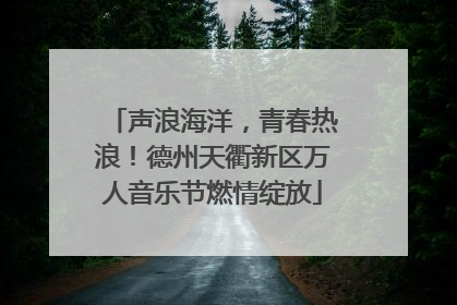 声浪海洋，青春热浪！德州天衢新区万人音乐节燃情绽放