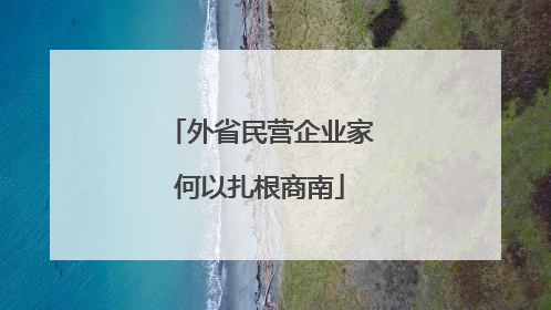 外省民营企业家何以扎根商南