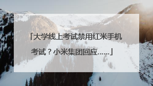 大学线上考试禁用红米手机考试？小米集团回应……