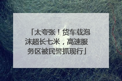 太夸张！货车载泡沫超长七米，高速服务区被民警抓现行