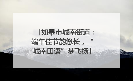 如皋市城南街道：端午佳节韵悠长，“城南田语”梦飞扬