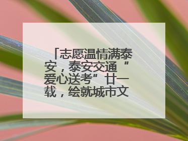 志愿温情满泰安，泰安交通“爱心送考”廿一载，绘就城市文明逐梦画卷
