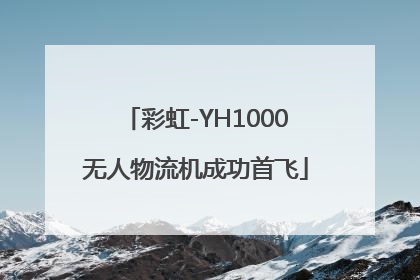 彩虹-YH1000无人物流机成功首飞