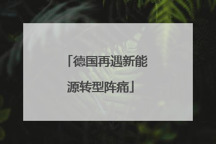 德国再遇新能源转型阵痛
