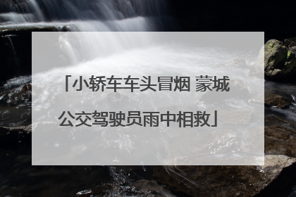 小轿车车头冒烟 蒙城公交驾驶员雨中相救