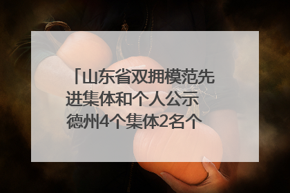 山东省双拥模范先进集体和个人公示 德州4个集体2名个人拟受表彰