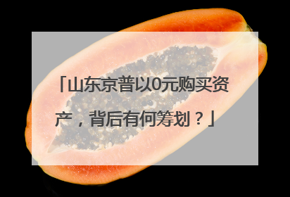 山东京普以0元购买资产，背后有何筹划？