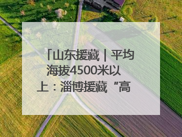 山东援藏｜平均海拔4500米以上：淄博援藏“高”在哪里？