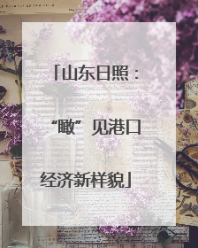 山东日照：“瞰”见港口经济新样貌