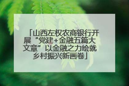 山西左权农商银行开展“党建+金融五篇大文章”以金融之力绘就乡村振兴新画卷