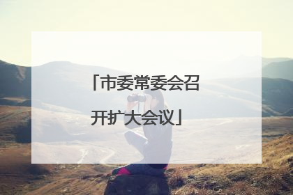 市委常委会召开扩大会议