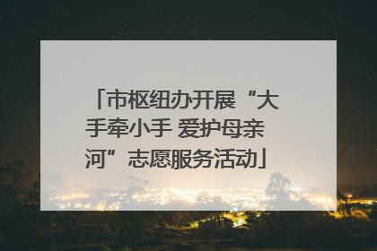市枢纽办开展“大手牵小手 爱护母亲河”志愿服务活动