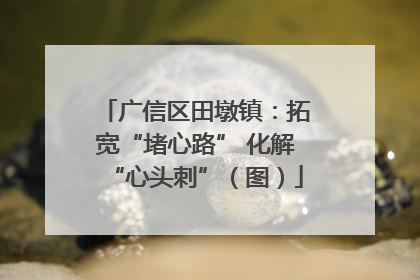 广信区田墩镇：拓宽“堵心路” 化解“心头刺”（图）