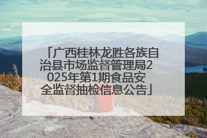 广西桂林龙胜各族自治县市场监督管理局2025年第1期食品安全监督抽检信息公告