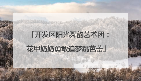 开发区阳光舞韵艺术团：花甲奶奶勇敢追梦跳芭蕾