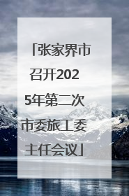 张家界市召开2025年第二次市委旅工委主任会议