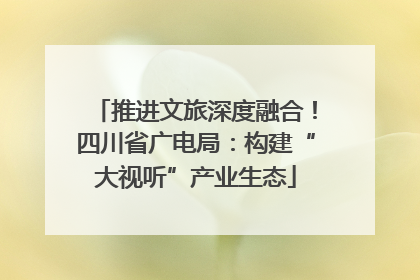 推进文旅深度融合！四川省广电局：构建“大视听”产业生态
