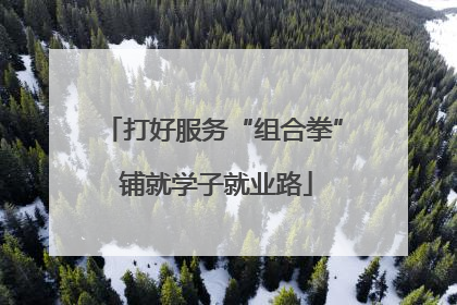 打好服务“组合拳” 铺就学子就业路