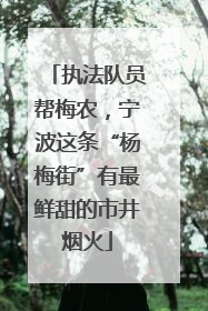 执法队员帮梅农，宁波这条“杨梅街”有最鲜甜的市井烟火