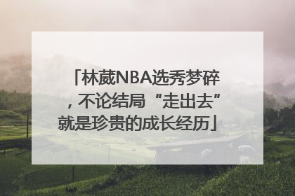 林葳NBA选秀梦碎，不论结局“走出去”就是珍贵的成长经历