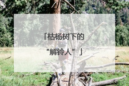 枯杨树下的“解铃人”
