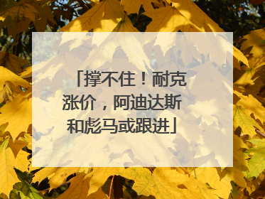 撑不住！耐克涨价，阿迪达斯和彪马或跟进
